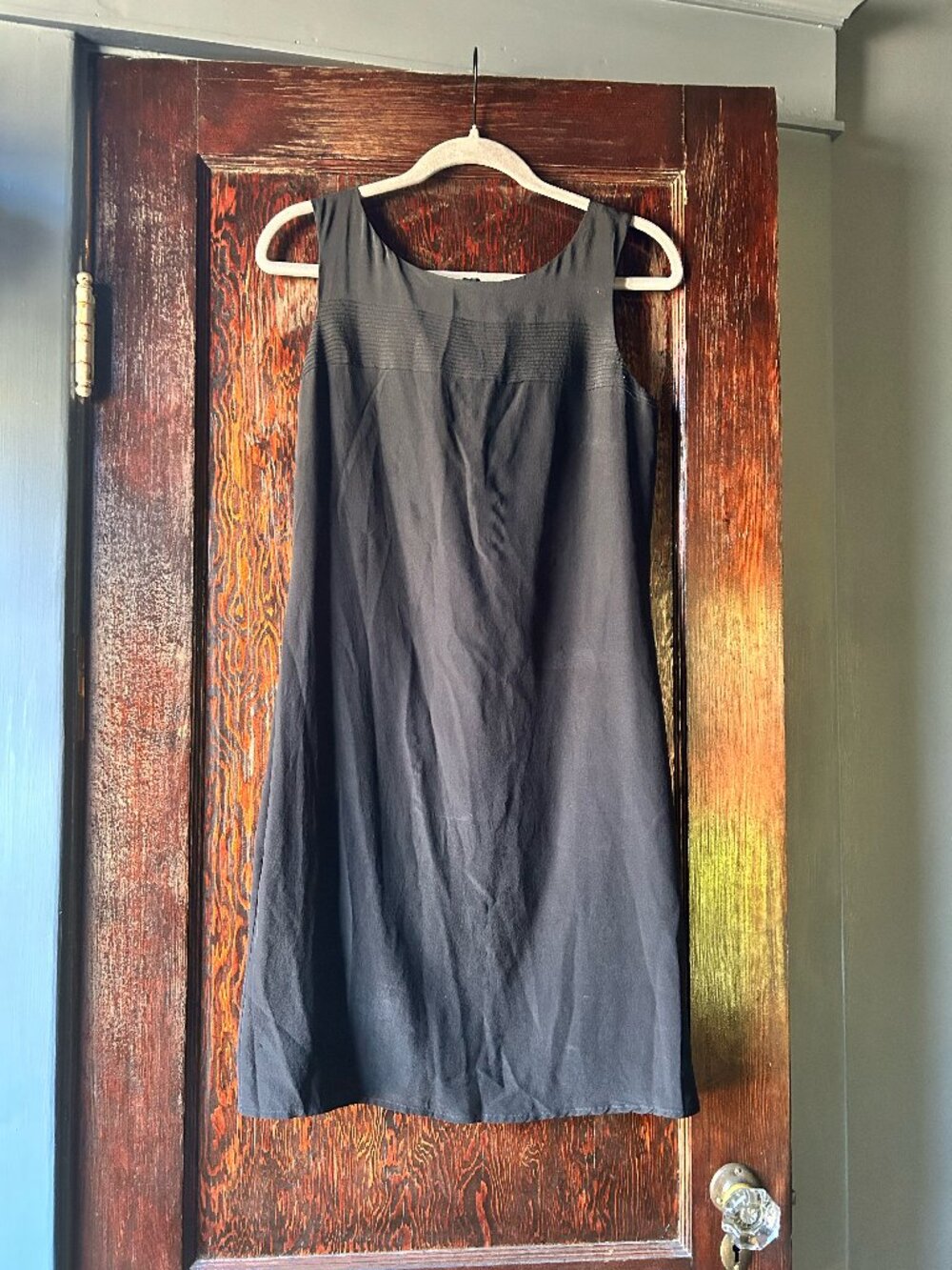 Cynthia Rowley 100% Silk Black Shift Dress with Back Bow Detail Size 4